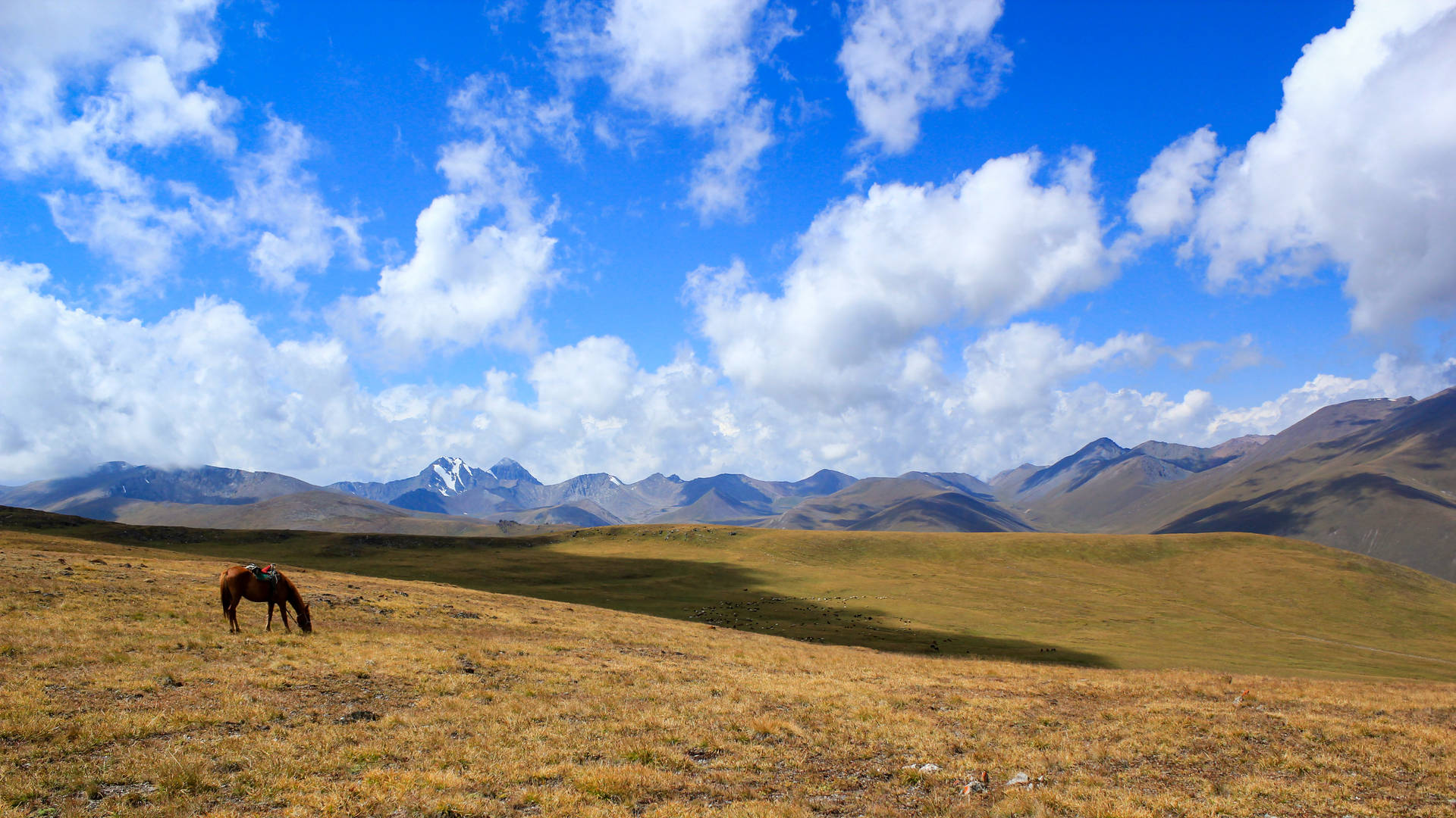 Kyrgyzstan Cloudy Blue Sky