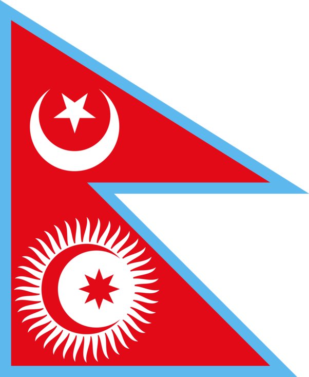 Kyrgyzstan Nepal Flag Mashup PNG