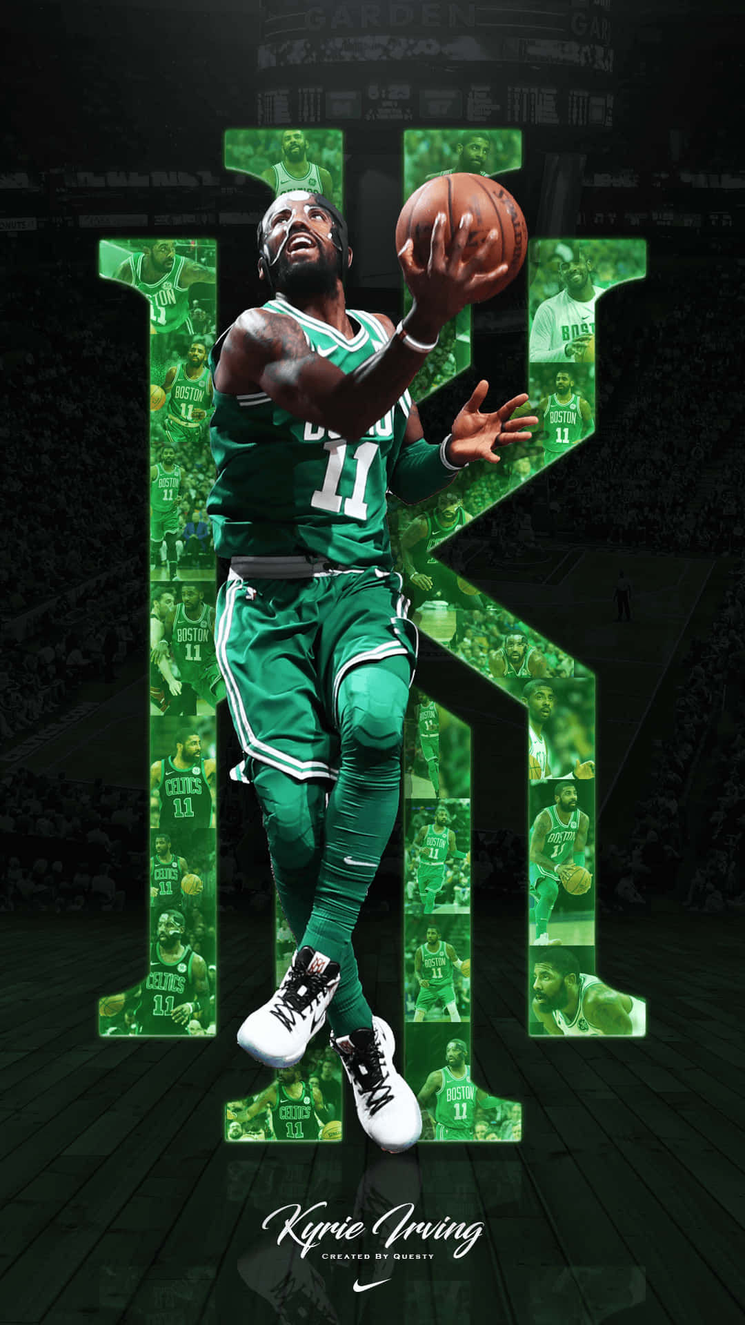 Celebrate Kyrie's championship with this iPhone Wallpaper