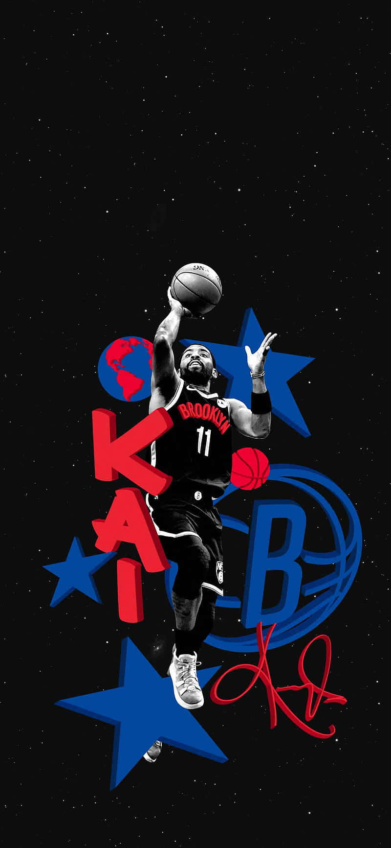A Basketball Player Is Holding A Ball In His Hands Wallpaper
