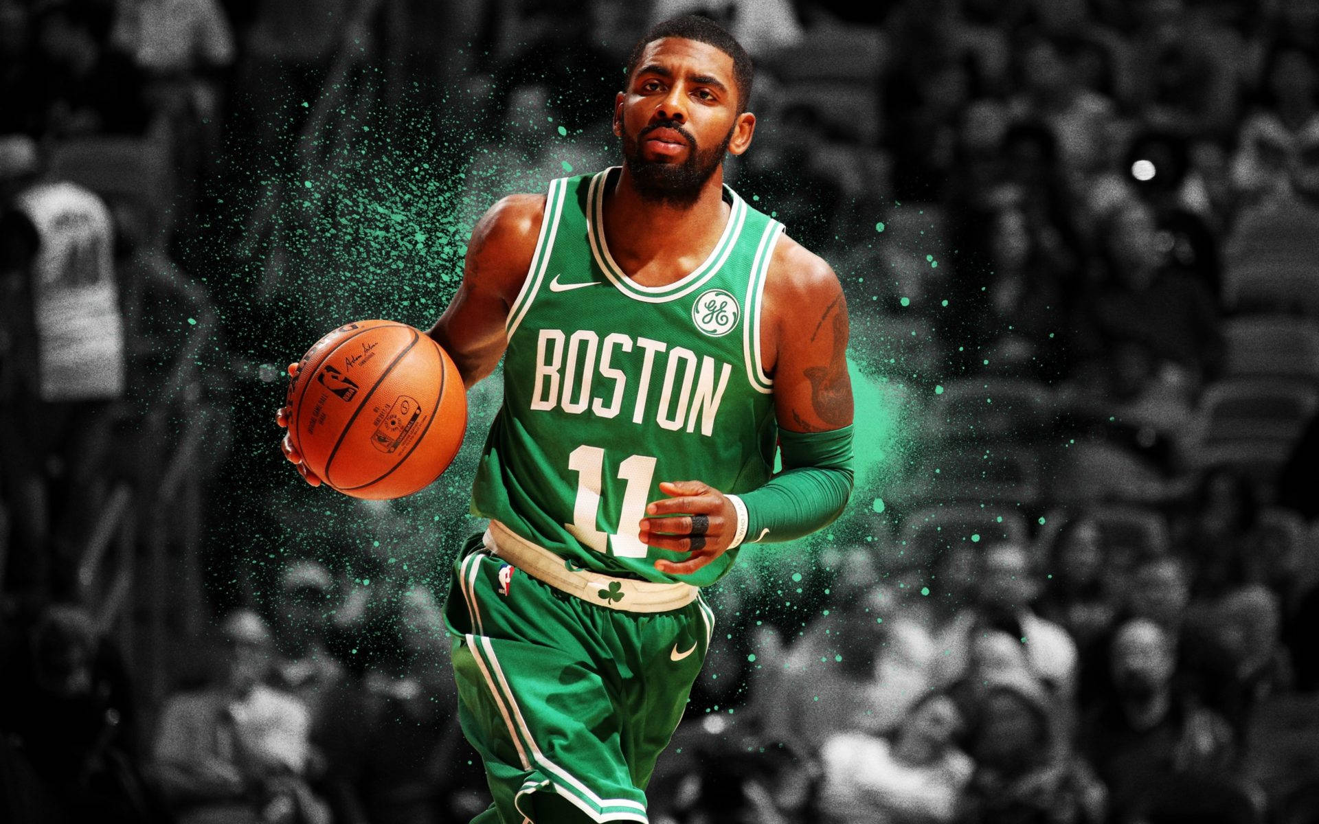 Kyrie Irving Boston Celtics Basketball Team Wallpaper