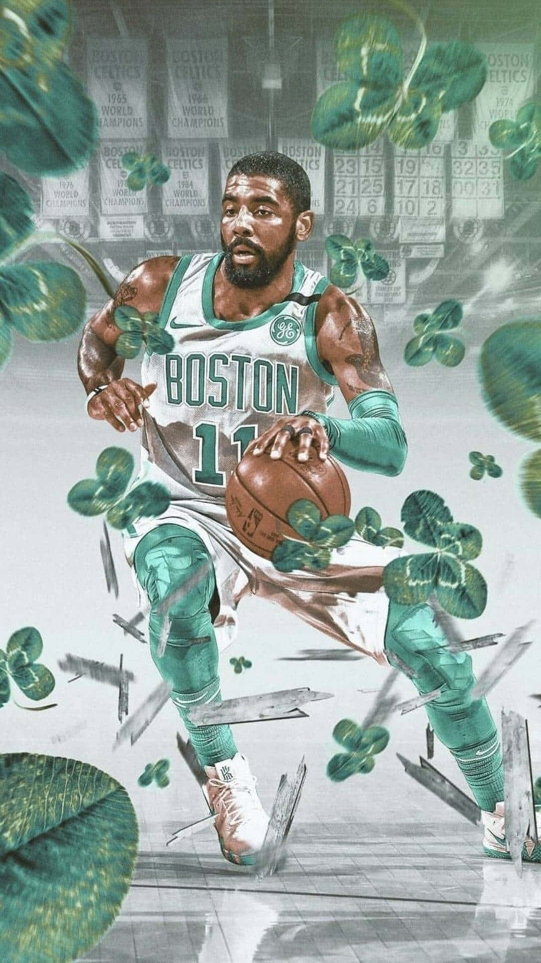 Kyrie Irving looking cool in a NBA game Wallpaper