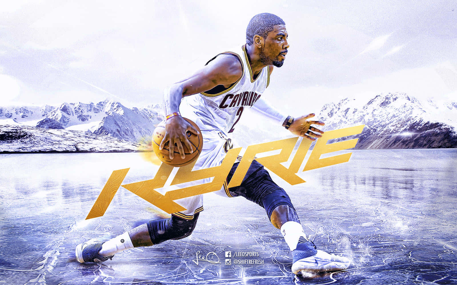 Kyrie Irving looking cool and confident on the court. Wallpaper