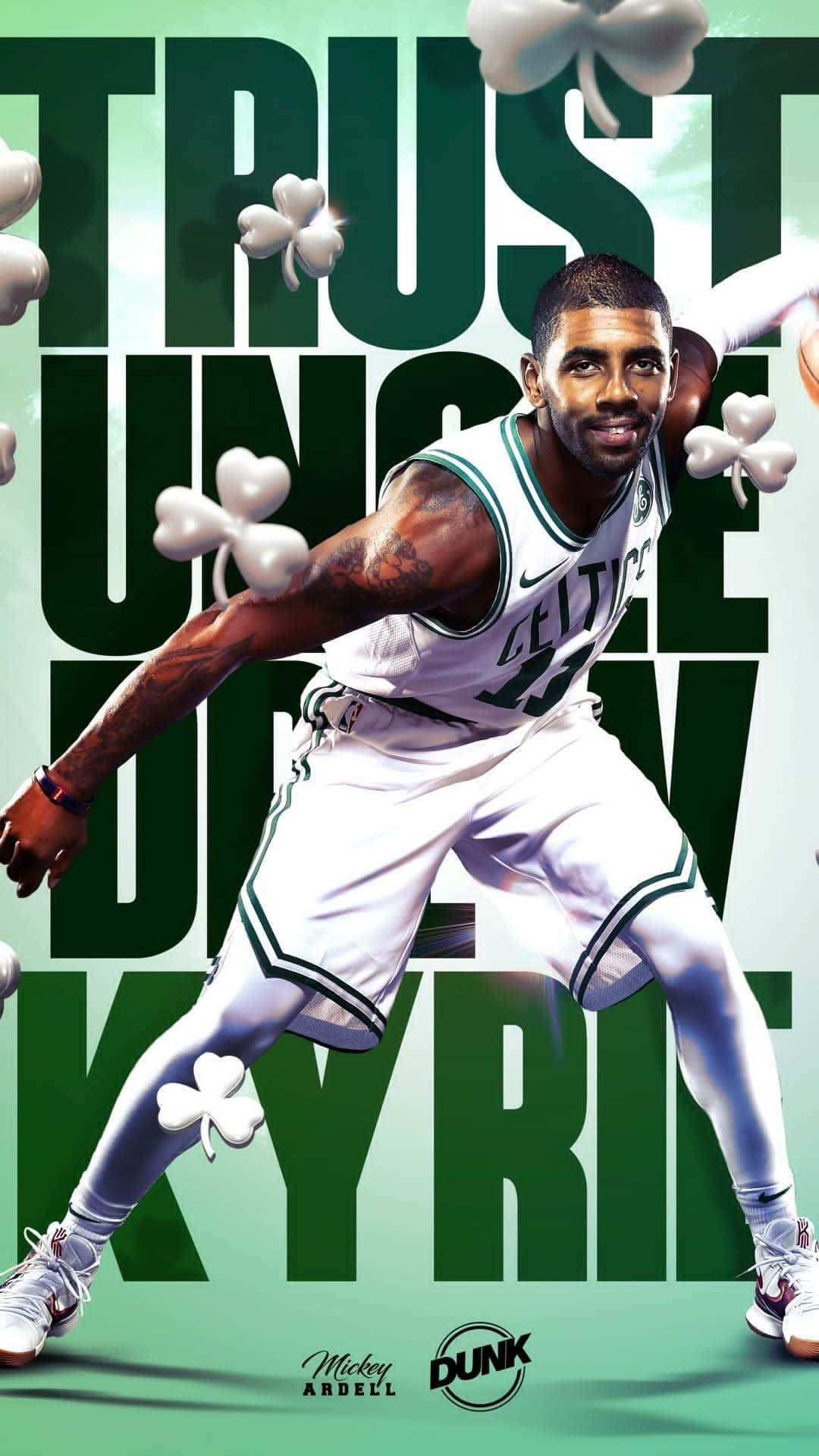Kyrie Irving making a cool move on the court. Wallpaper