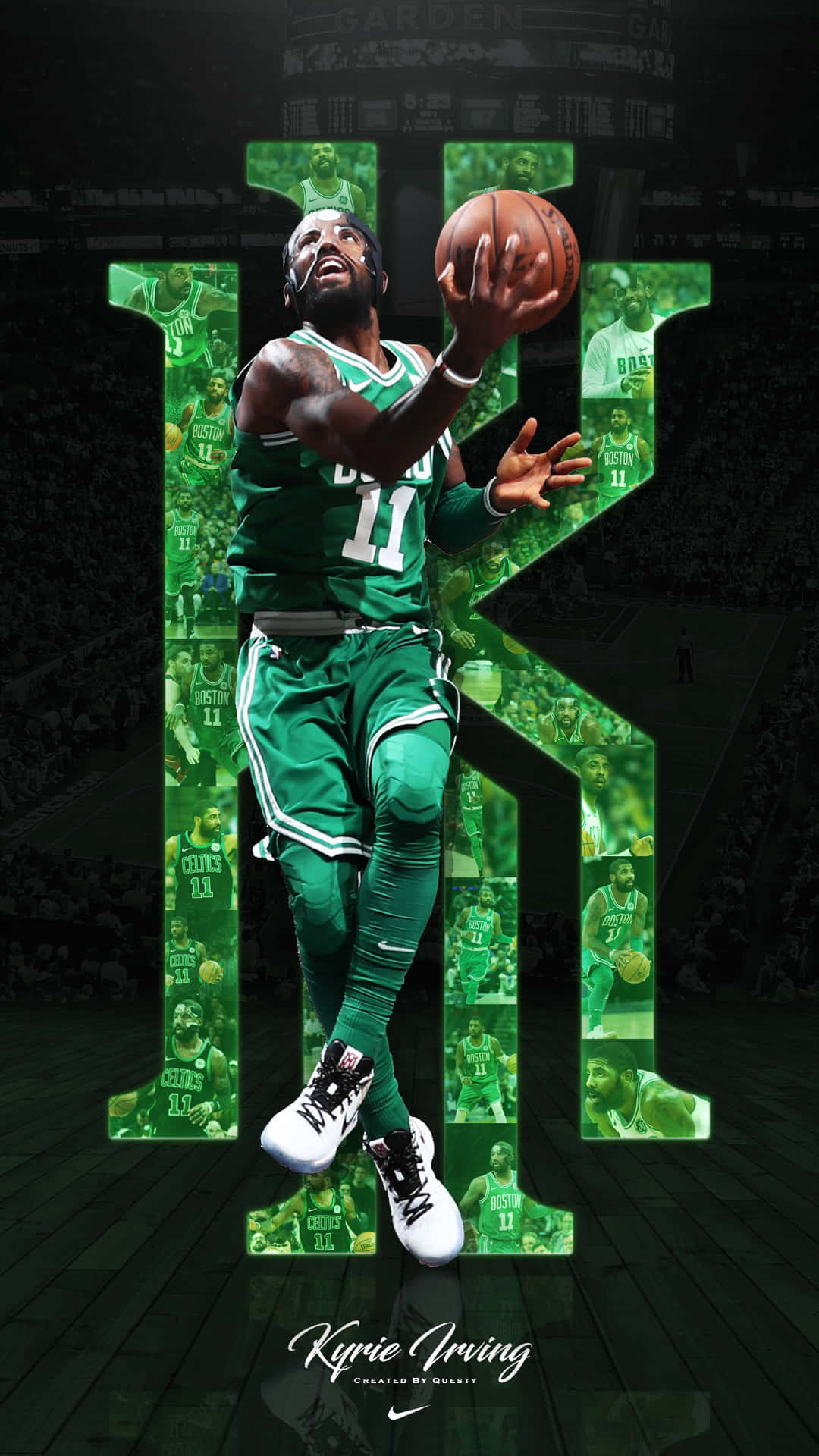 Image  Kyrie Irving Rocking His Signature Nike Shoes Wallpaper
