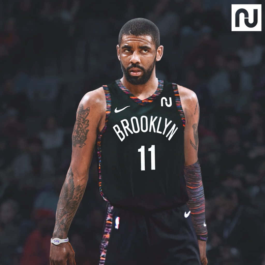 Kyrie Irving of the Brooklyn Nets Drives to the Basket Wallpaper