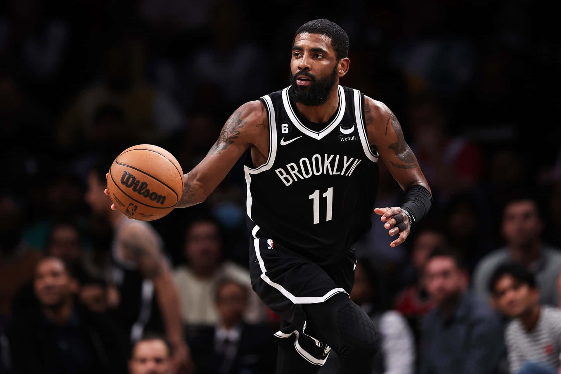 "Kyrie Irving Making Moves with the Brooklyn Nets" Wallpaper