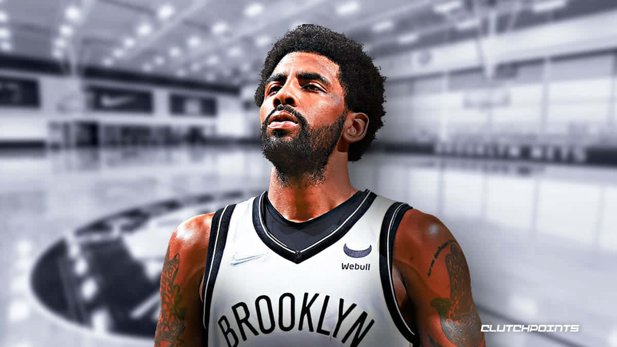 Kyrie Irving shoots from beyond the arc in his debut game with the Brooklyn Nets Wallpaper