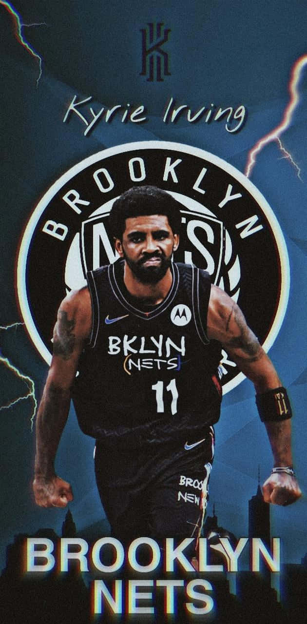 Download Kyrie Irving sporting a Brooklyn Nets jersey Wallpaper