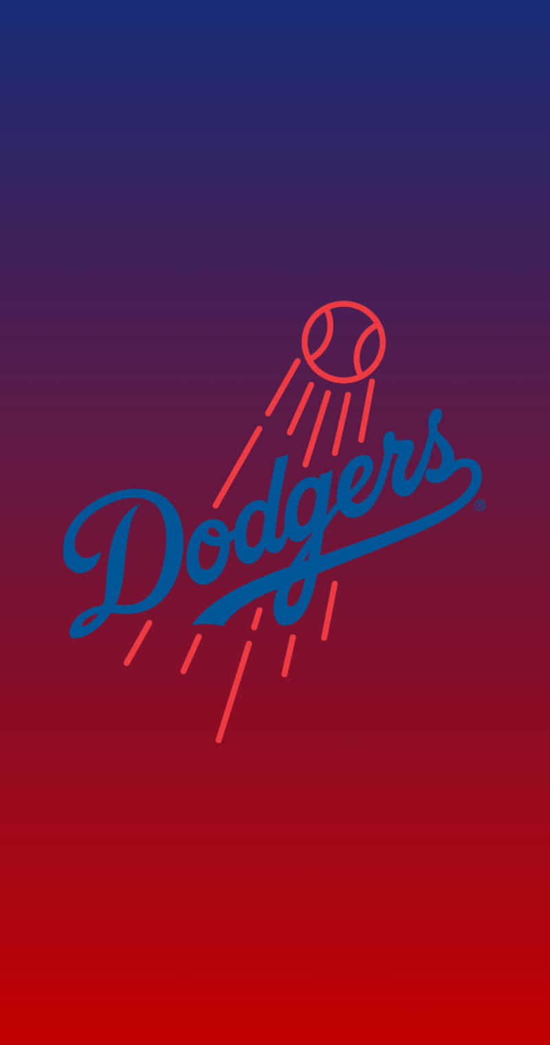 Latar Belakang Gradasi L A Dodgers Logo Wallpaper