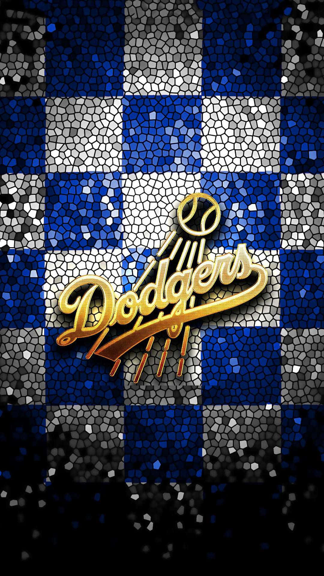 L A Dodgers Logo Mosaic Background Wallpaper