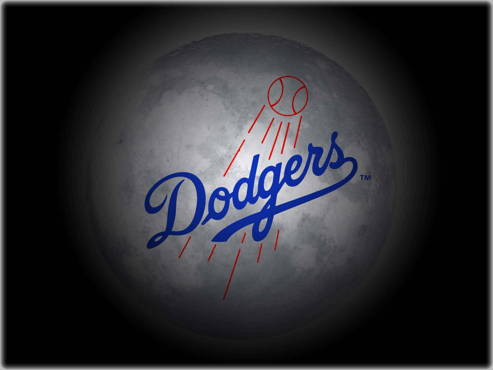 L A Dodgers Logoon Dark Background Wallpaper