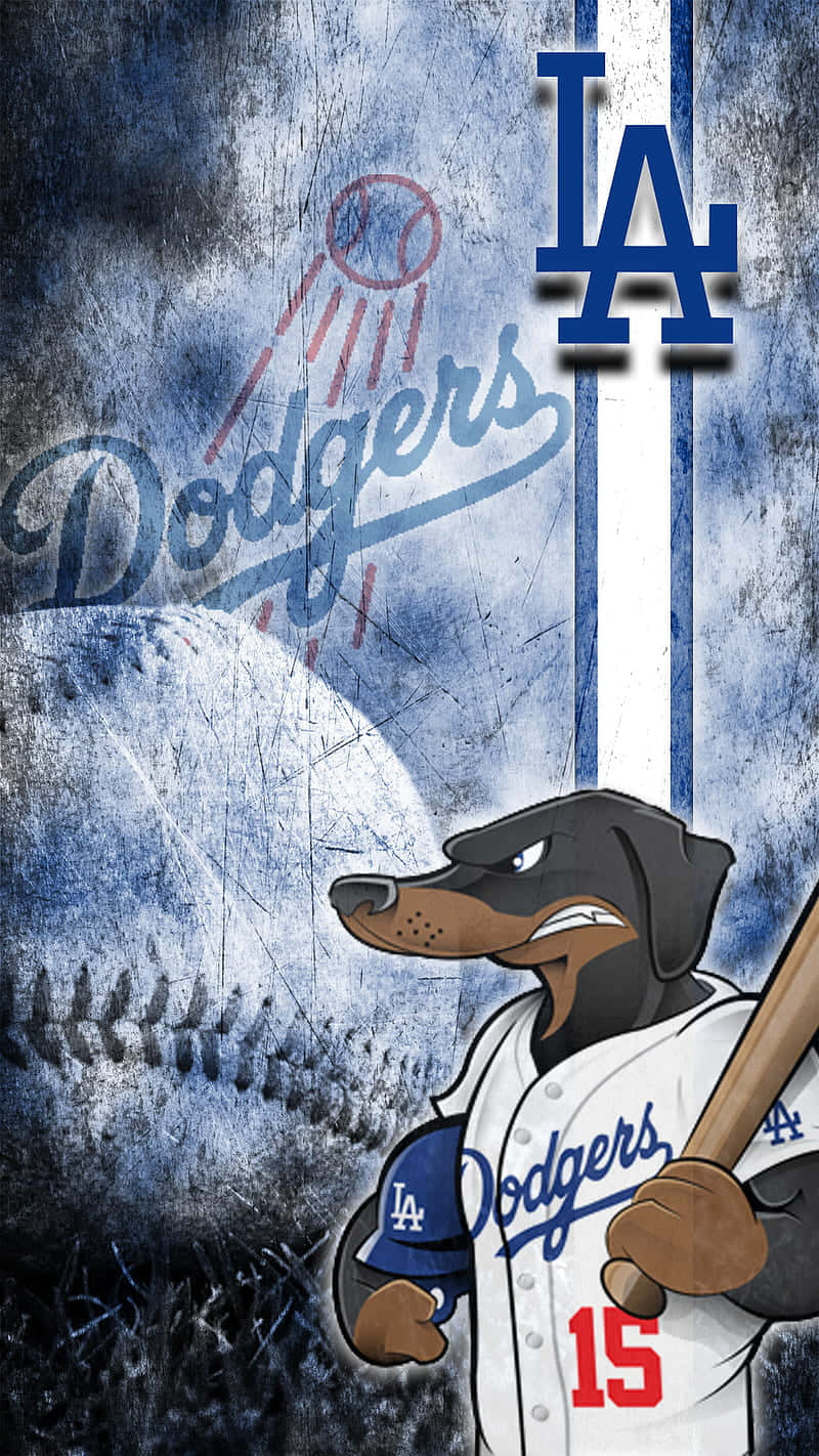 L A Dodgers Mascotte Kunstwerk Achtergrond