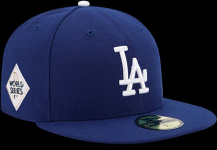 L A Dodgers World Series Cap PNG