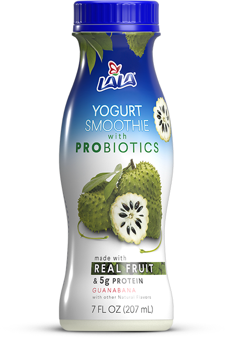 L A L A Yogurt Smoothie Guanabana Probiotics Bottle PNG