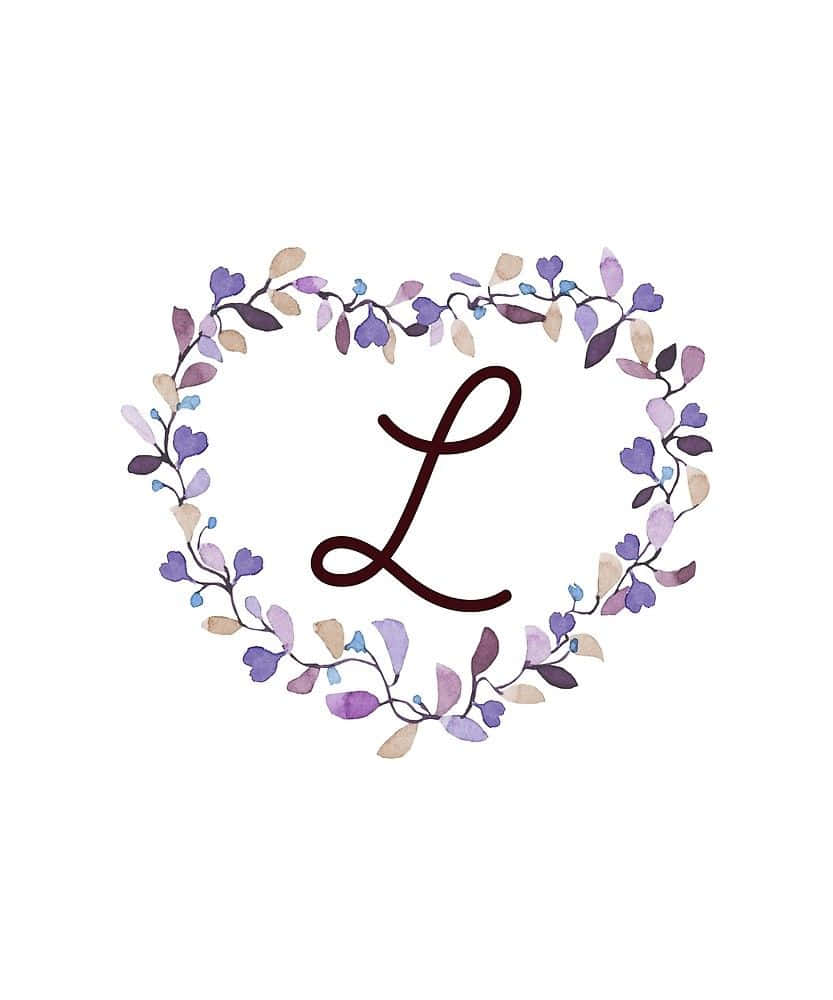 A Heart Shaped Wreath With The Letter L
