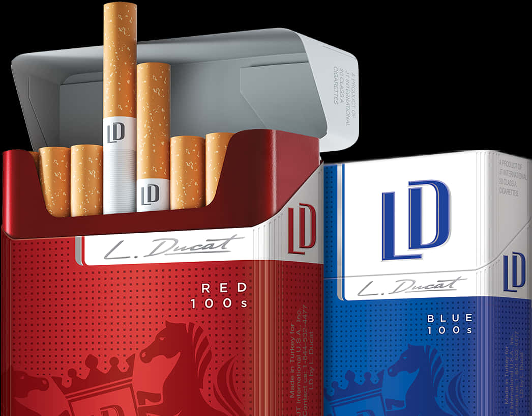 L D Cigarette Packs Redand Blue PNG