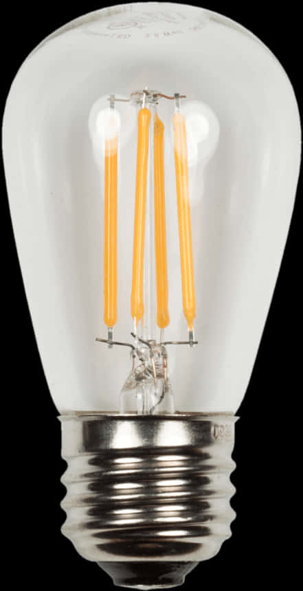 L E D Filament Bulb Closeup PNG