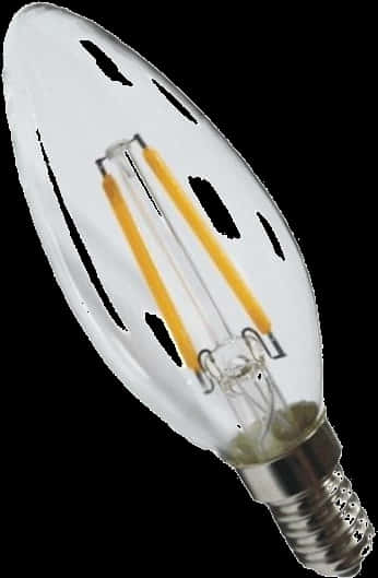 L E D Filament Candle Bulb PNG