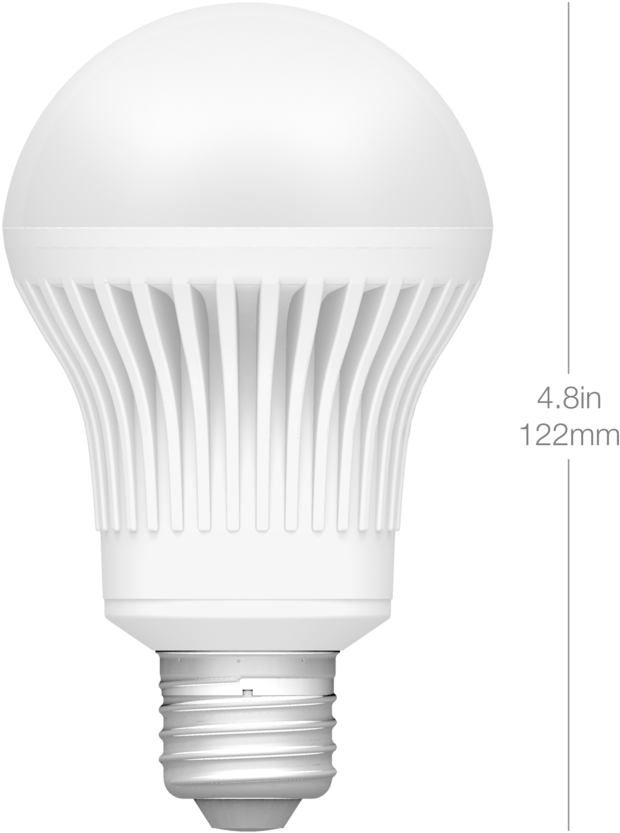 L E D Light Bulb Dimensions PNG