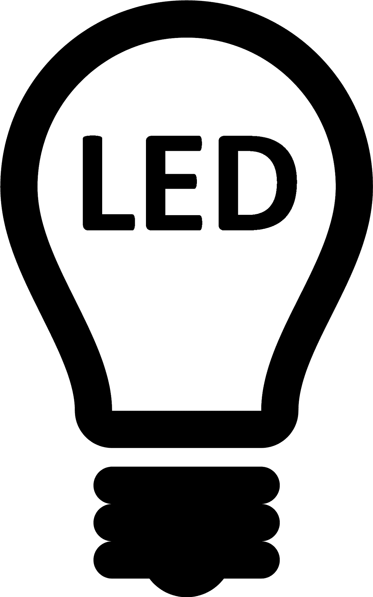 L E D Light Bulb Icon PNG