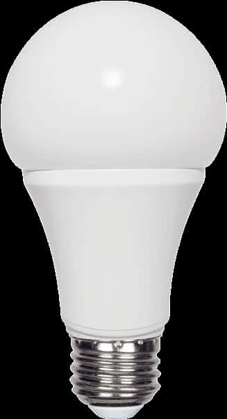 L E D Light Bulbon White Background PNG