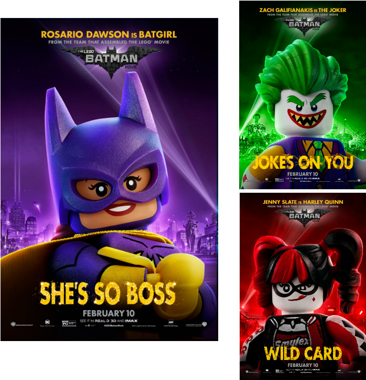 L E G O Batman Movie Character Posters PNG