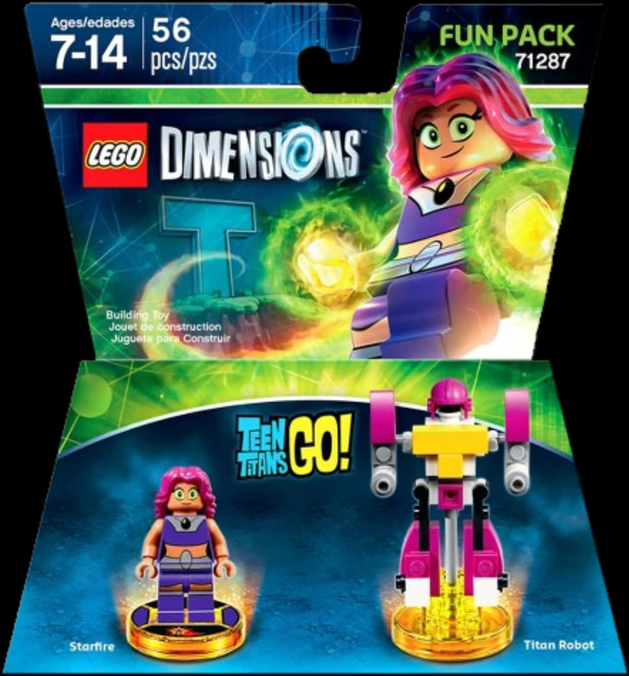 L E G O Dimensions Teen Titans Go Starfire Fun Pack PNG