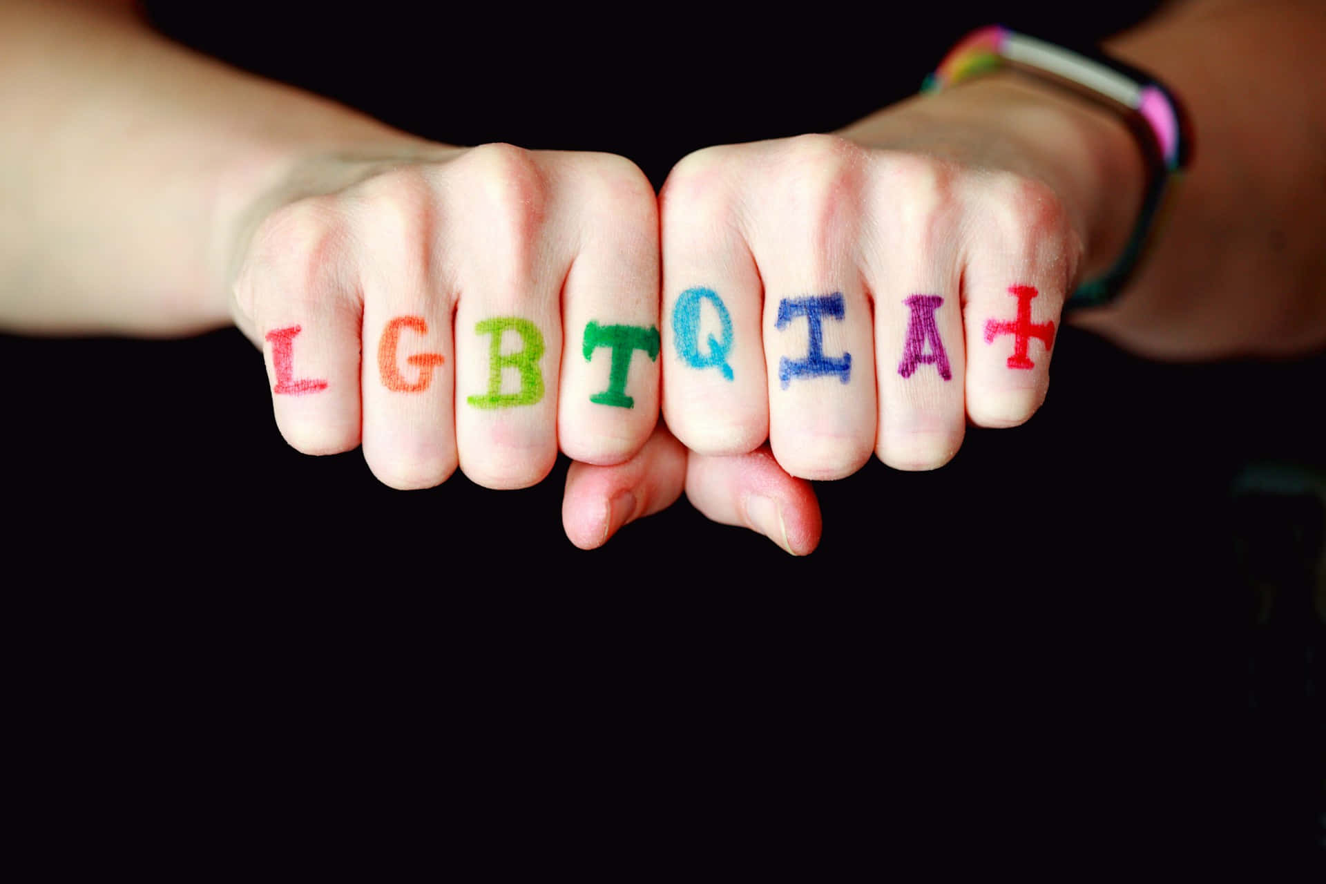 L G B T Q I A Pride Fist Wallpaper