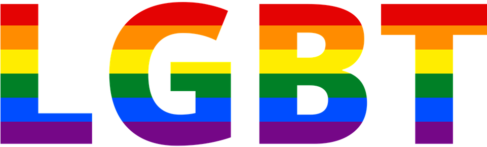 L G B T Rainbow Text PNG