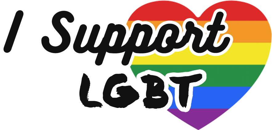 L G B T Support Heart Graphic PNG