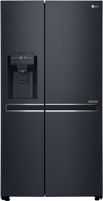 L G Black Stainless Steel Fridge PNG