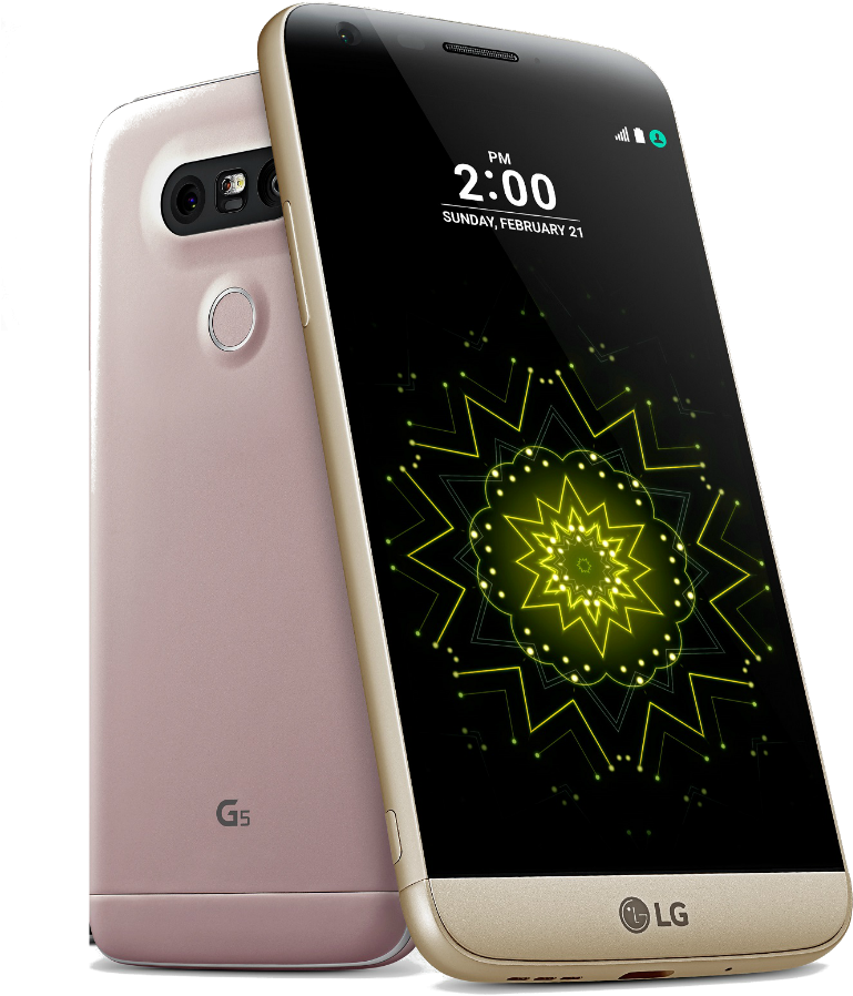 L G G5 Smartphone Pinkand Gold PNG