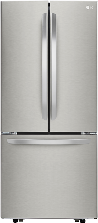 L G Stainless Steel French Door Refrigerator PNG
