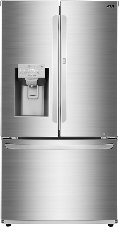 L G Stainless Steel French Door Refrigerator PNG