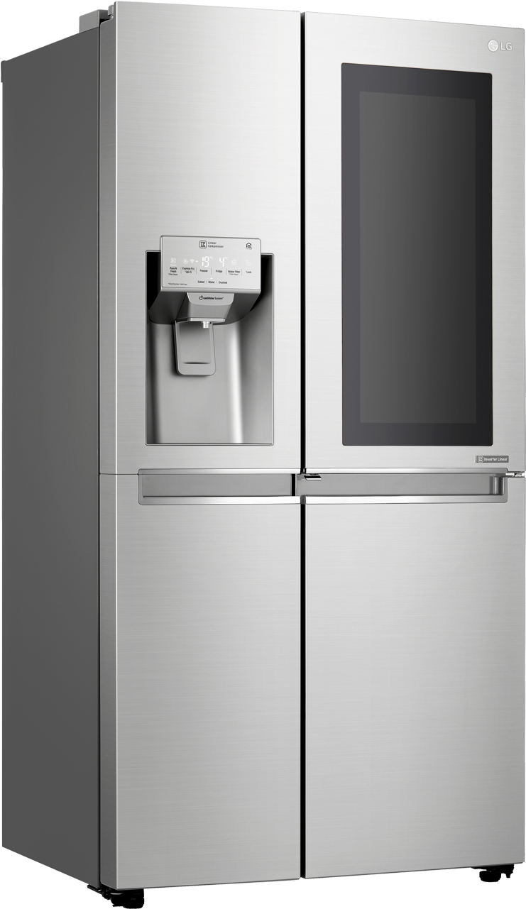 L G Stainless Steel French Door Refrigerator PNG