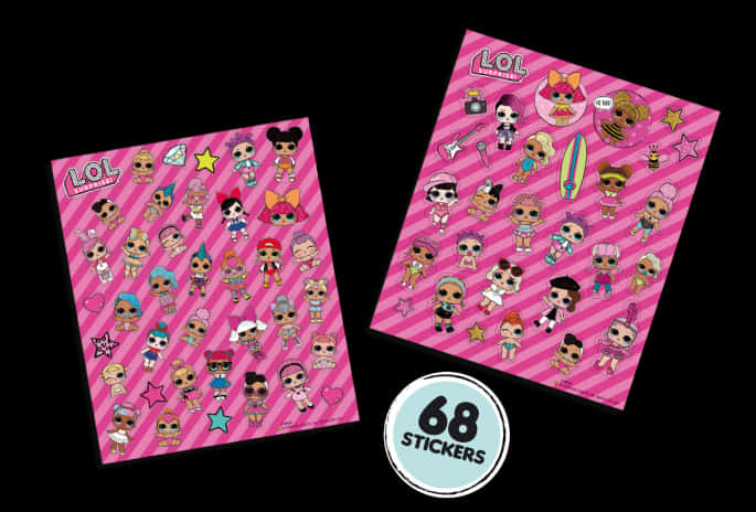 L O L Dolls Sticker Sheets Collection PNG