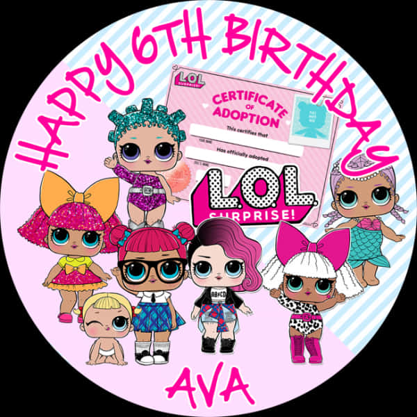 L O L Dolls6th Birthday Celebration PNG