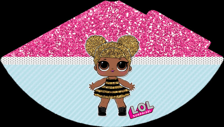 L O L Surprise Doll Sparkle Background PNG