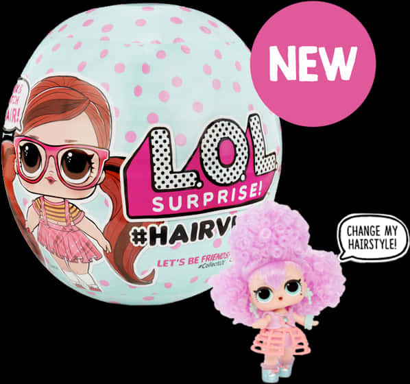 L O L Surprise Hairvibes Doll Packaging PNG