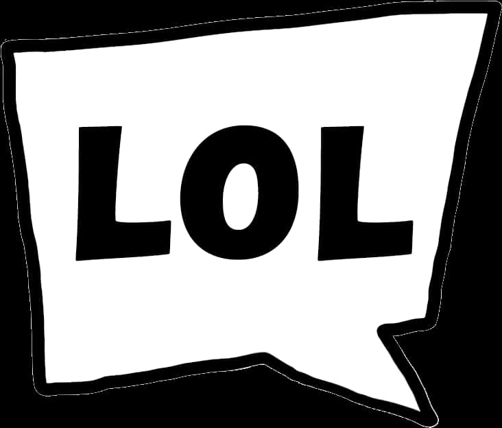 L O L Text Bubble Graphic PNG