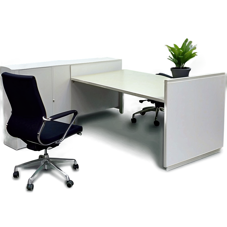 L-shaped Office Desk Png 17 PNG