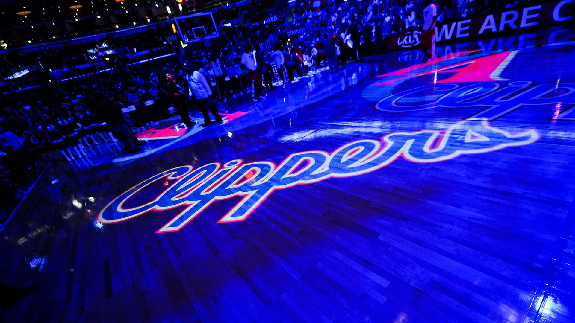 LA Clippers Court Staples Center Photograph Wallpaper
