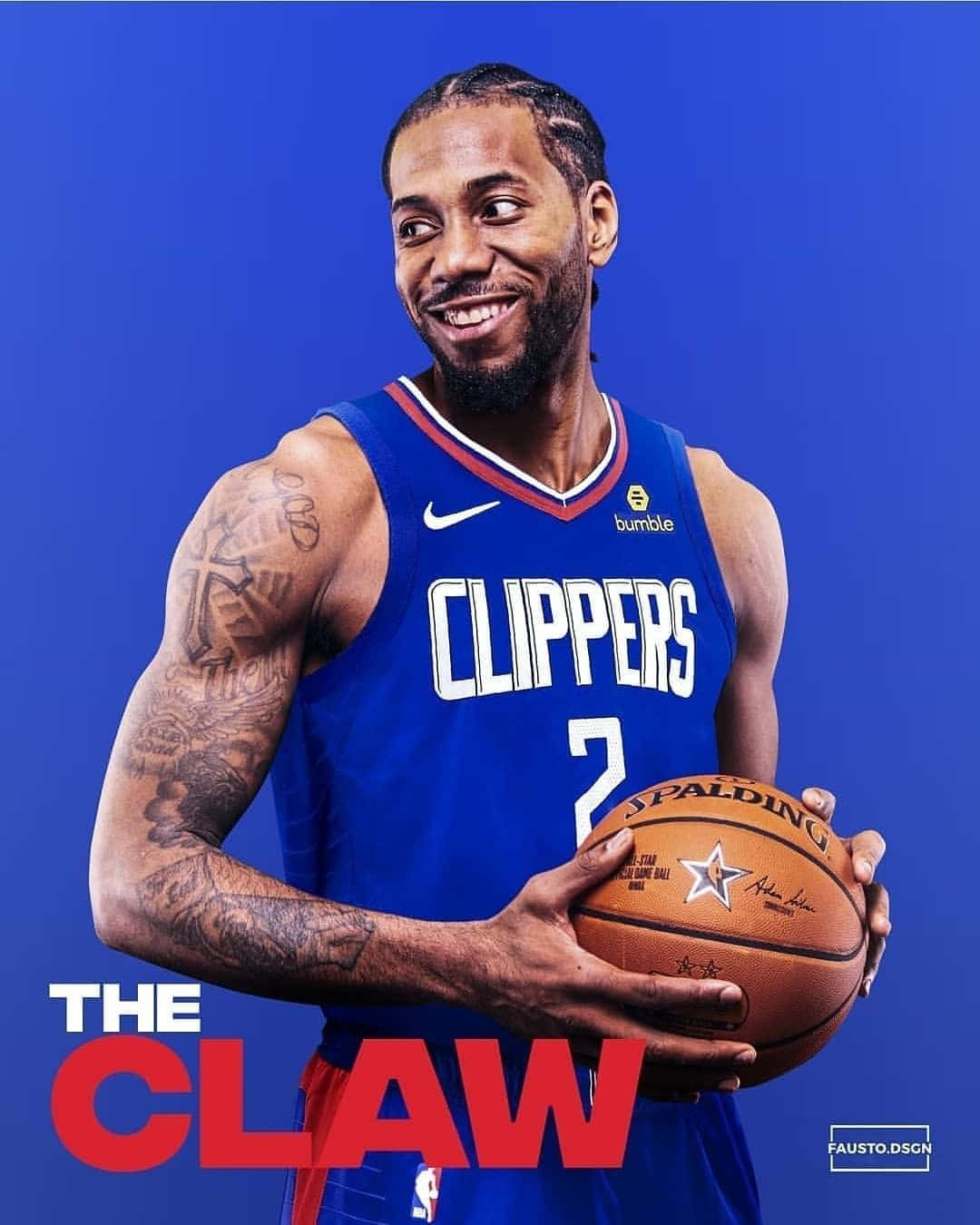 LA Clippers NBA-stjerne Kawhi Leonard portræt tapet Wallpaper