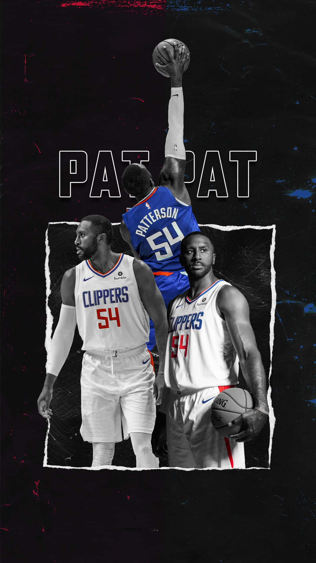 La Clippers Star Athlete Paul George Illustration Wallpaper