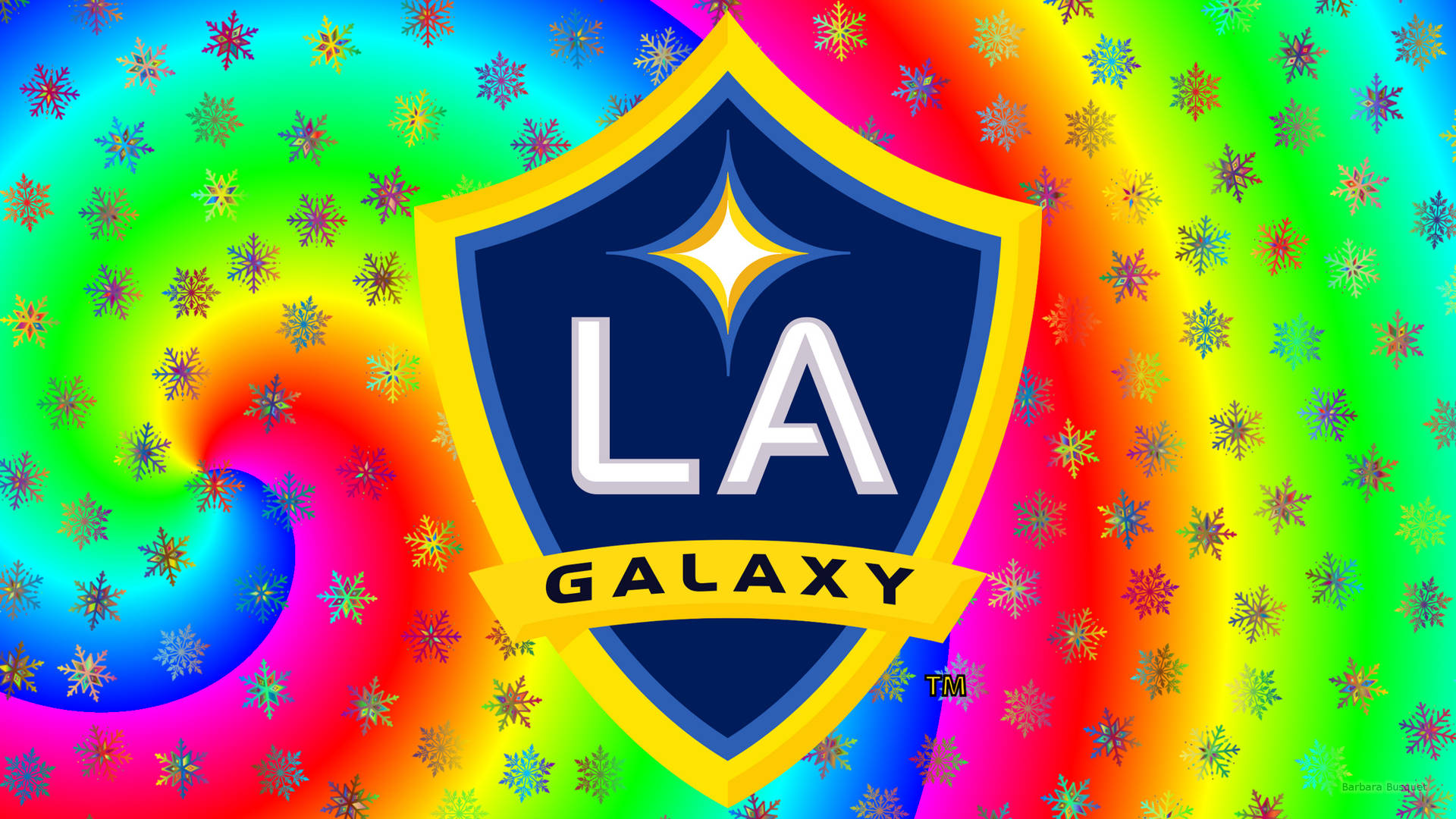 Lagalaxy Färgglad Logotyp (or La Galaxys Färgglada Logotyp) Wallpaper