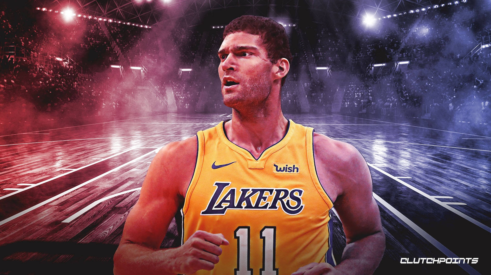 LA Lakers Brook Lopez Cover Wallpaper