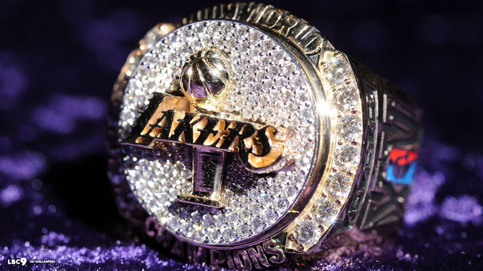 La Lakers Silver Diamond Ring Wallpaper