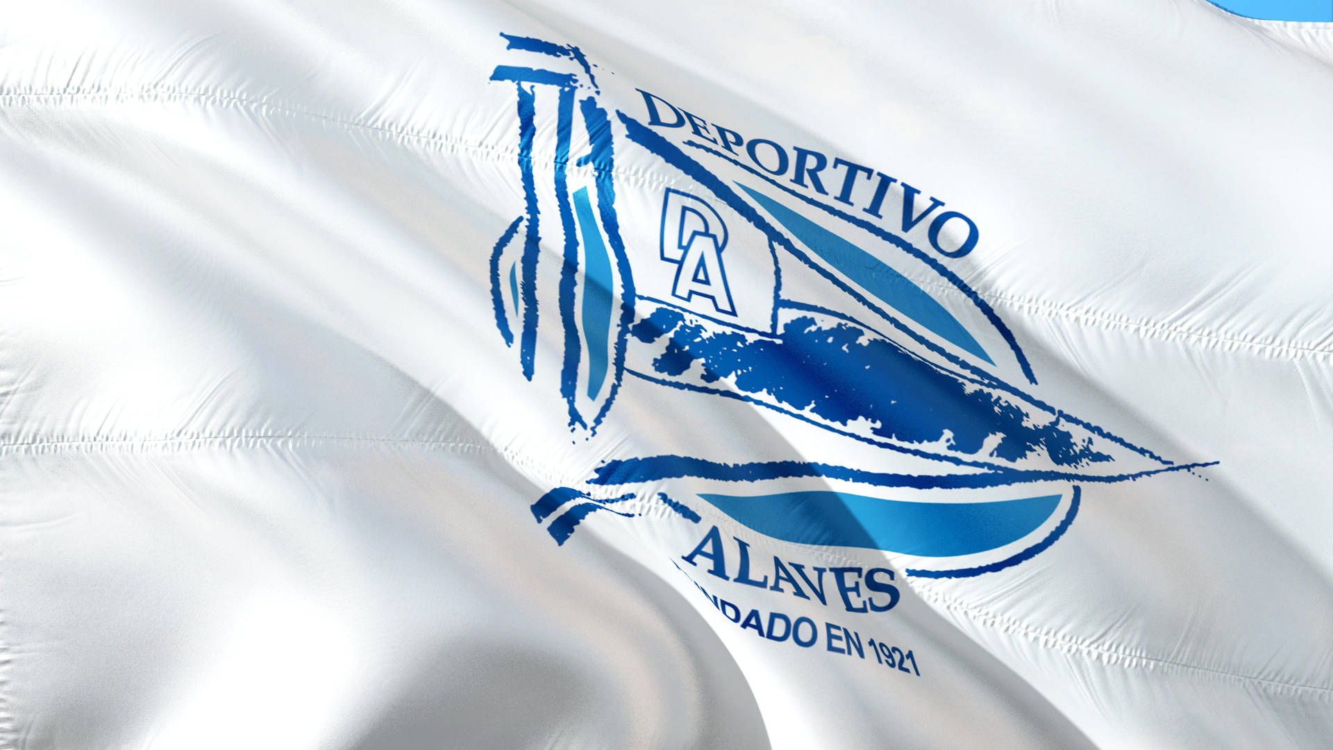 Liga Deportivo Alavés Flag Tapet: Vær stolt af stoffet på et stramt løb! Wallpaper