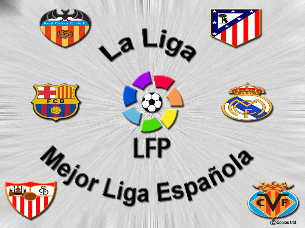 La Liga Grey Background Wallpaper